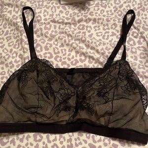 Black Size 3 Torrid Floral Bralette